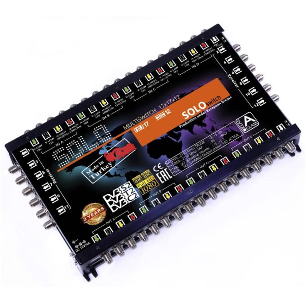 SOLO Multiswitch 17x17x12 مولتی سوییچ انتن مرکزی سولو 12 واحدی – تکنو تصویر